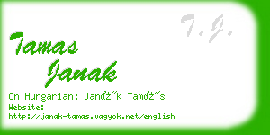 tamas janak business card